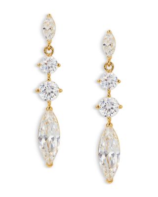 Nadri Cassi Cubic Zirconia Marquis & Round Drop Earrings