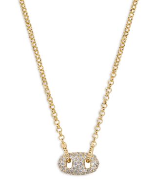 Kendra Scott - Bailey Pav&eacute; Link Adjustable Pendant Necklace, 17.3-19.3"