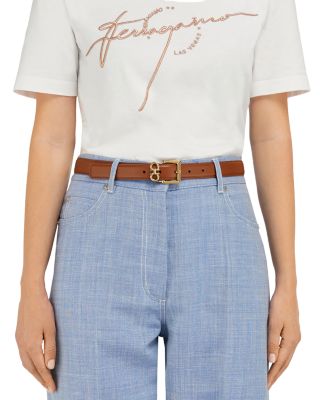 Women's Double Gancini Fixed Belt