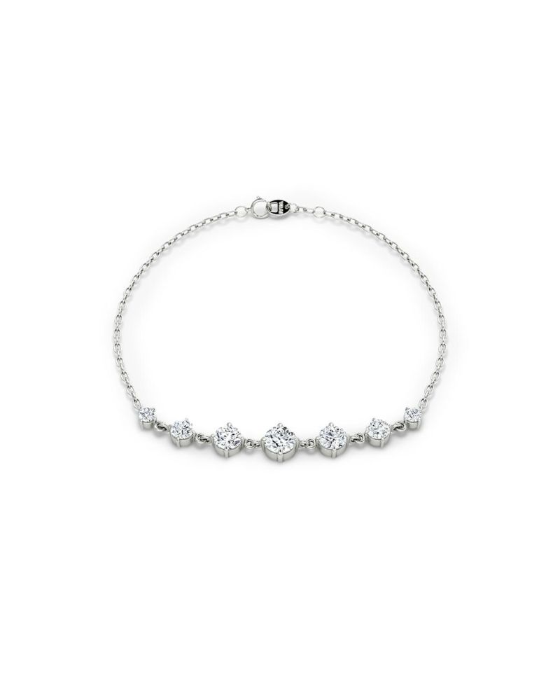 VRAI Linked Lab-Grown Diamond Tennis Bracelet in 14K White Gold and Gold, .85ctw Round Brilliant Lab Grown Diamonds