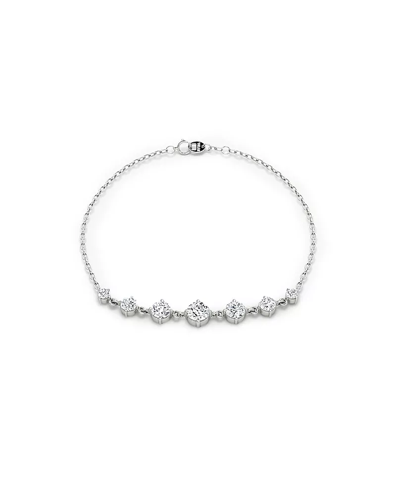 Vrai Linked Lab-Grown Diamond Tennis Bracelet in 14K White Gold and Gold, .85ctw Round Brilliant Lab Grown Diamonds