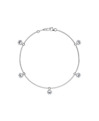 VRAI - Floating Station Bracelet in 14K White Gold, 2.5ctw Brilliant Round Lab Grown Diamonds