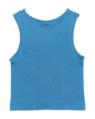  Girls' Ribbed Crop Sports Tank Top - Big Kid