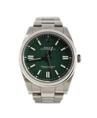 Pre-Owned Rolex - Oyster Perpetual Green Automatic Watch in Stainless Steel 41mm