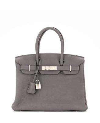 Pre-Owned HERMÈS - Birkin 30 Handbag Grey Togo with Palladium Hardware