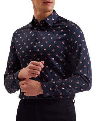 Ted Baker - Mikceal Slim Fit Long Sleeve Floral Shirt