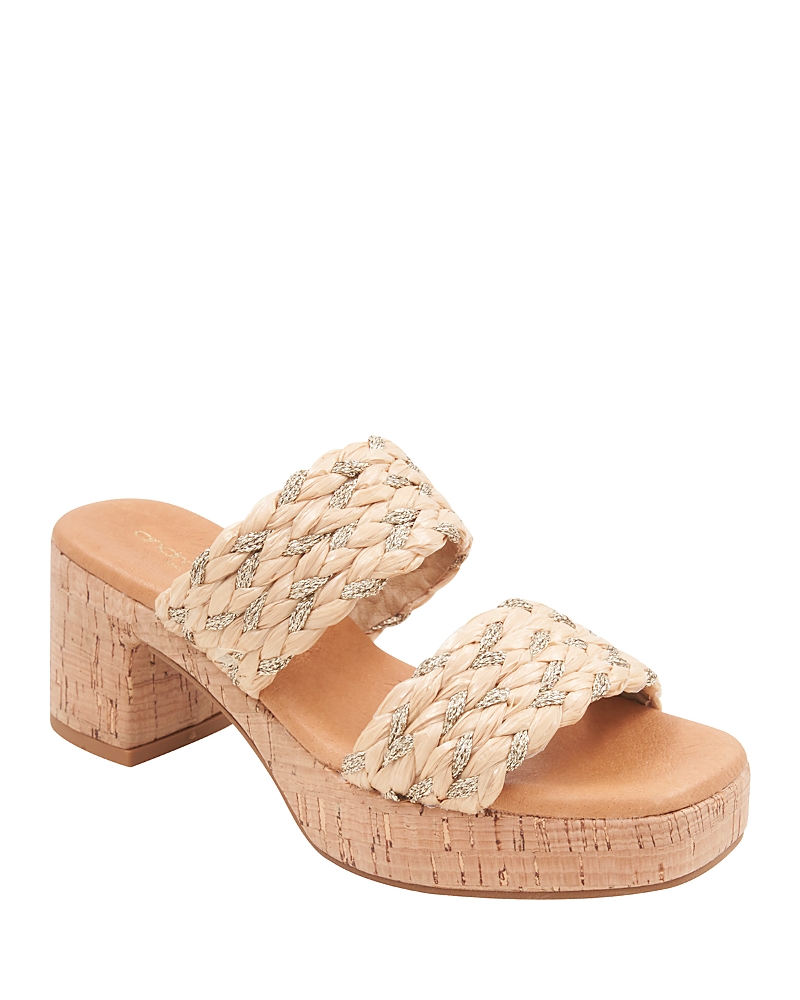 Andre Assous Women's Cairo Platform Sandals In Natural/platino