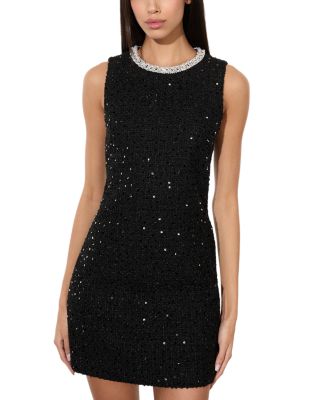 Alice and Olivia - Coley Embellished Tweed Dress