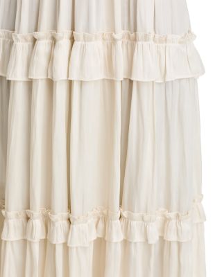 Ruched Ruffled Midi Dress - Exclusive