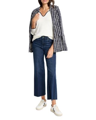 Painted Plaid Boyfriend Blazer