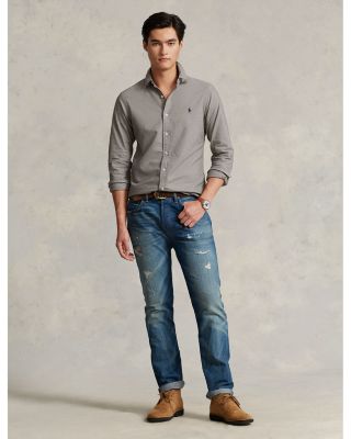 Classic Fit Long Sleeve Cotton Oxford Button Down Shirt