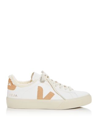 Women's Campo Faux Shearling Lining Low Top Sneakers