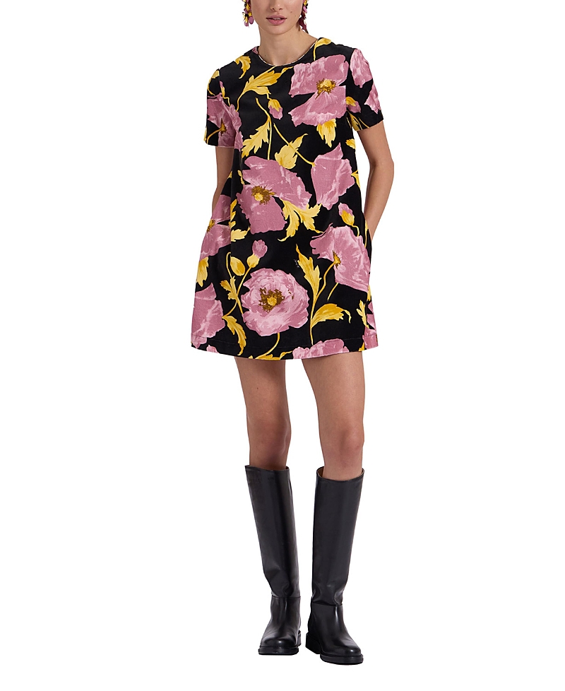 La Doublej Mini Swing Dress In Sylph Black