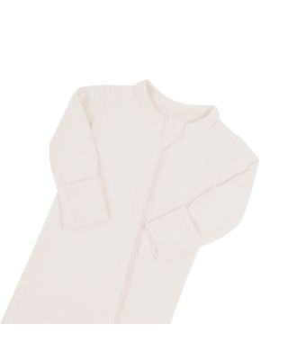 Unisex Zip Up Ribbed Footie - Baby