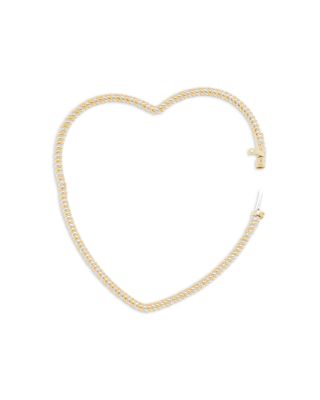 9K White & Yellow Gold Jonc Coeur Torsade Ridged Heart Bangle Bracelet  