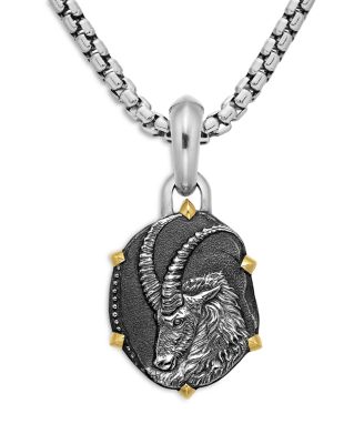 Sterling Silver & 18K Yellow Gold Zodiac Capricorn Amulet Enhancer