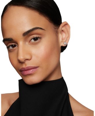 Sterling Silver Petite Chatelaine&reg; Diamond Pav&eacute; Stud Earrings