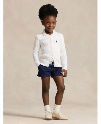 Girls' Cable Knit Cotton Cardigan - Little Kid