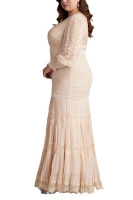 Plus Nyssa Bishop Sleeve Gown