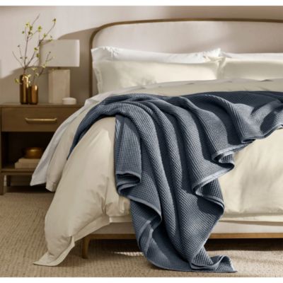Waffle Organic Cotton Bed Blanket, King/Cali King