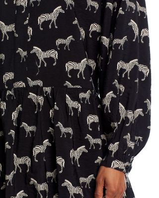 Zebra Long Sleeve Dress - Exclusive