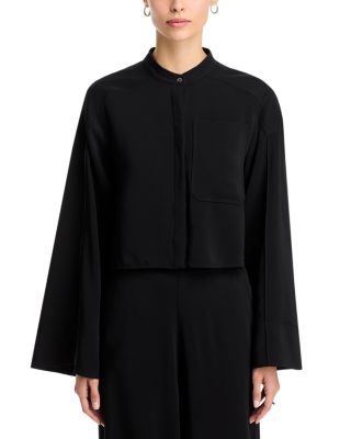 Cropped Button Front Shirt