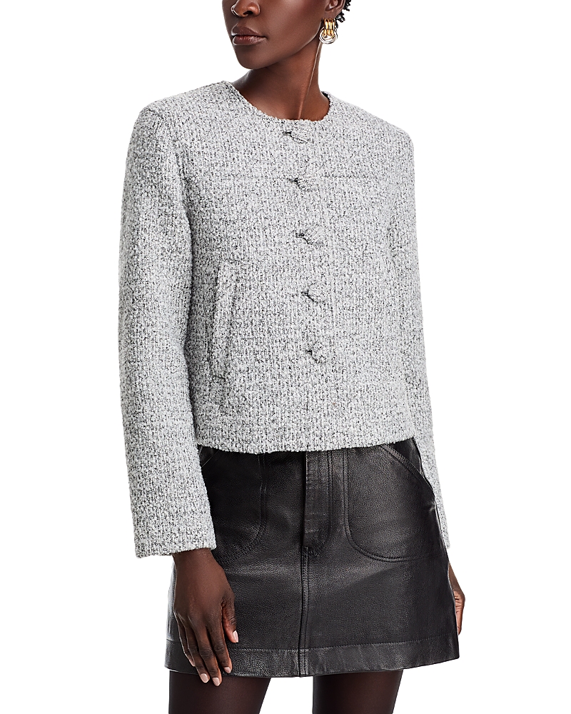 Shop Proenza Schouler White Label Lea Boucle Jacket In Coal/black