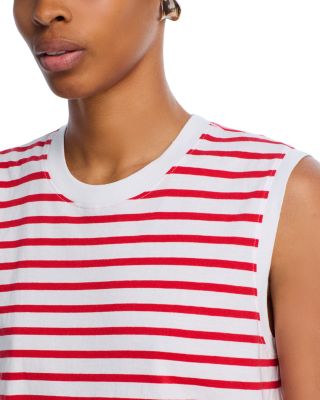 Striped Sleeveless Jersey Top