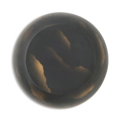 Hugo Black and Gold Swirled Resin Serving Bowl, Set of 2