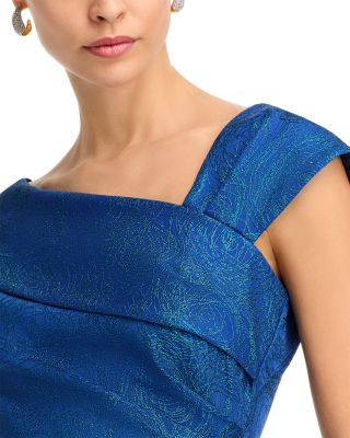 Metallic Jacquard Stretch Gown 