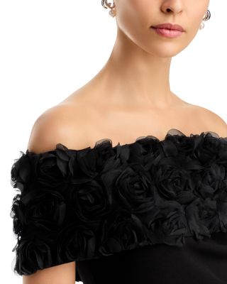 Off-the-Shoulder Side Tuck Gown