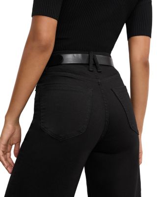 Good Waist Palazzo Cropped Jeans in Black