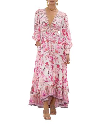Camilla - Silk Floral Dress in Botanical Novella