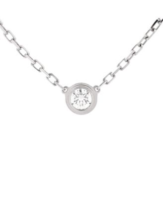 Pre-Owned Cartier D'Amour Pendant Necklace 18K White Gold with Diamond