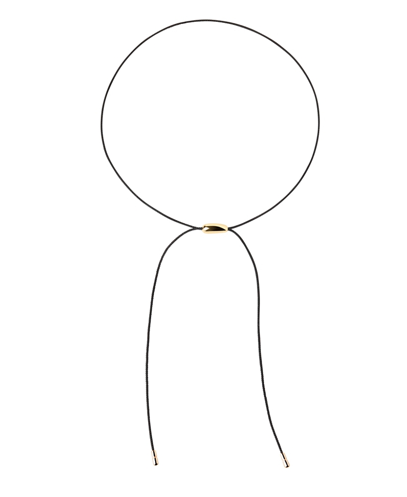 Pdpaola Oslo Cord Necklace In Black