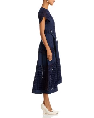 3.1 Phillip Lim Broderie Anglaise Grid Tulip Dress | Bloomingdale's