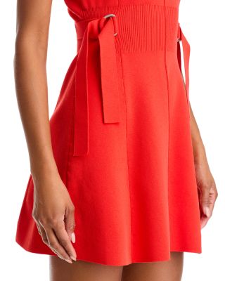 Compact Rib Tulip Mini Dress