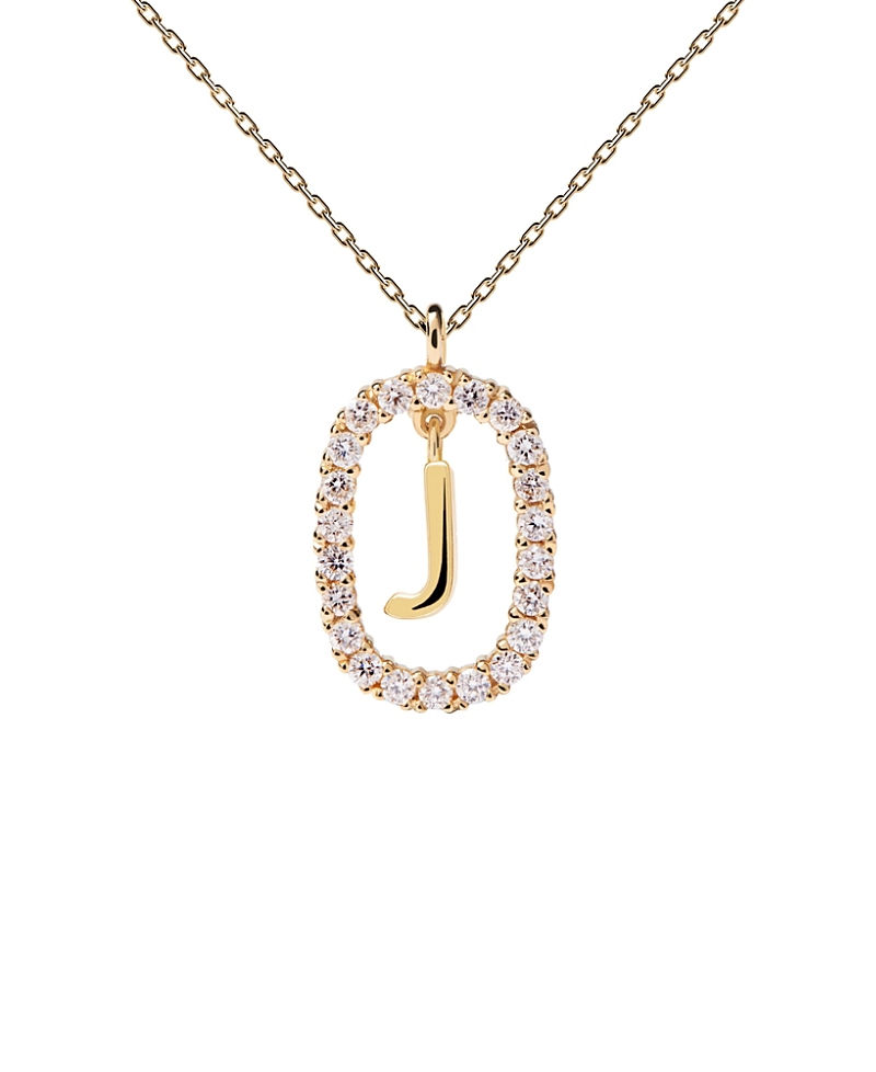 Pdpaola Women's Diamonds and Gold Letter Necklace