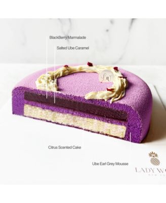 Ube Blackberry Entremet Cake