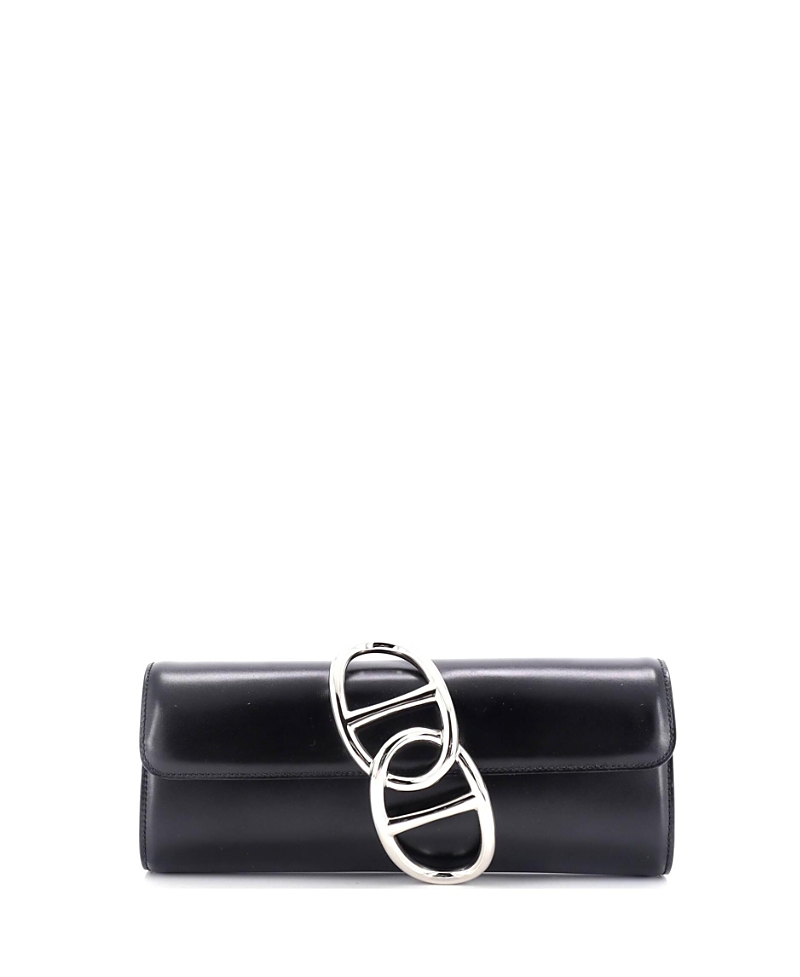 Shop Pre-owned Hermes Hermes Egee Clutch Tadelakt In Black