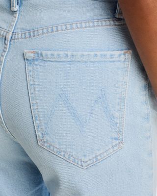 Rider High Rise Denim Bermuda Shorts in Cowabunga