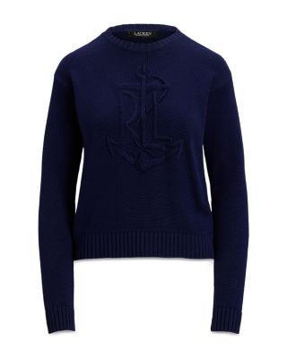 Anchor Logo Combed Cotton Sweater, Regular & Petite