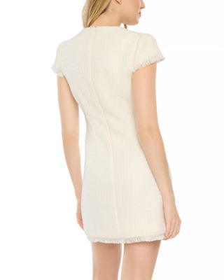 Riello Tweed Fringe Trim Mini Dress