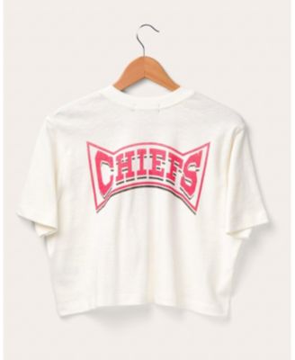  Women's NFL Kansas City Chiefs Mock Neck Crop Tee