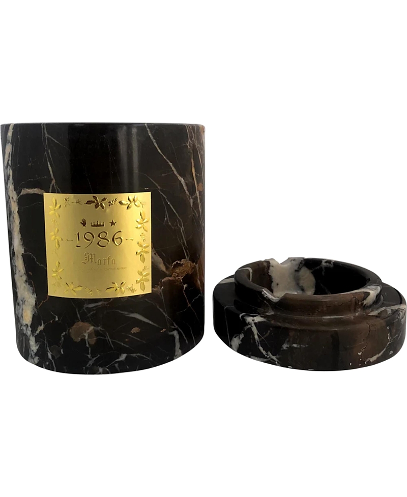 1986 Black Marble Marfa Candle, 30 Oz. In Black Marble