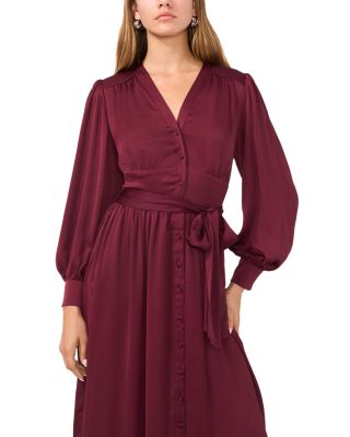 Textured Tie Belt Dress