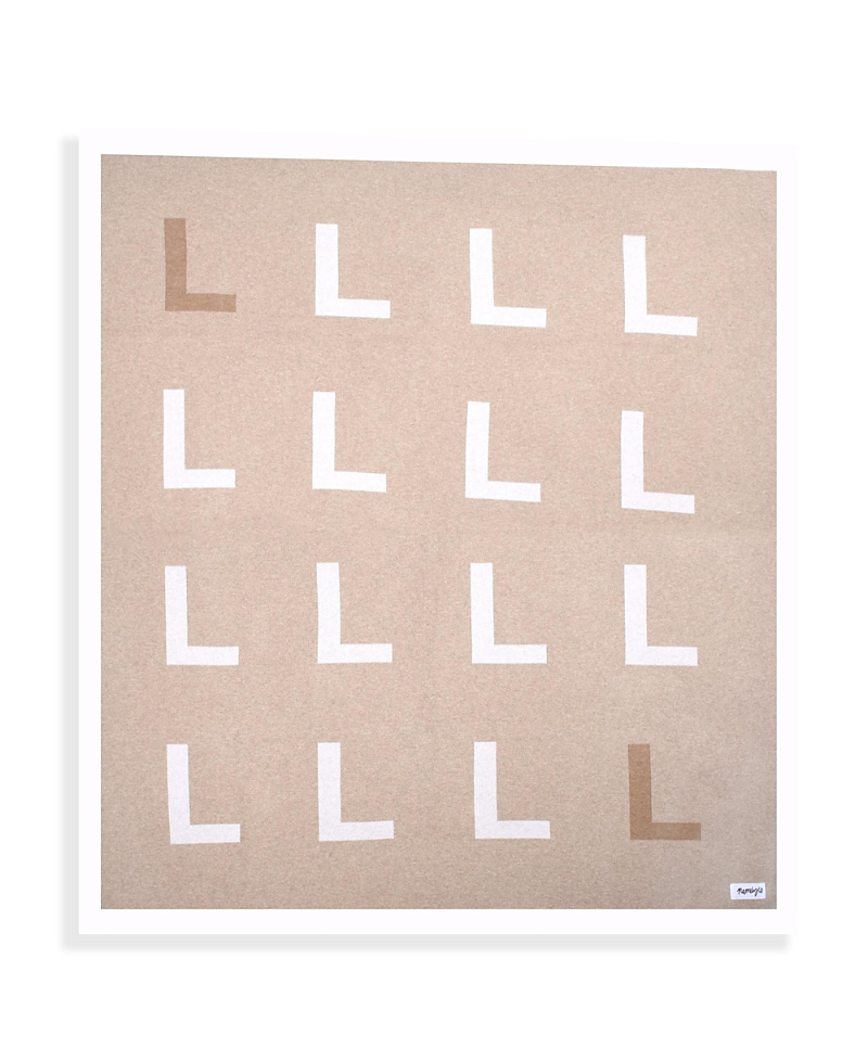 Namelyco Unisex Light Camel Multi Letter Blanket - Baby, Little Kid