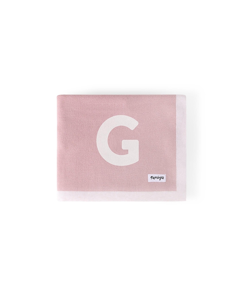 Namelyco Unisex Ballet Pink Multi Letter Blanket - Baby, Little Kid In G - Ballet Pink