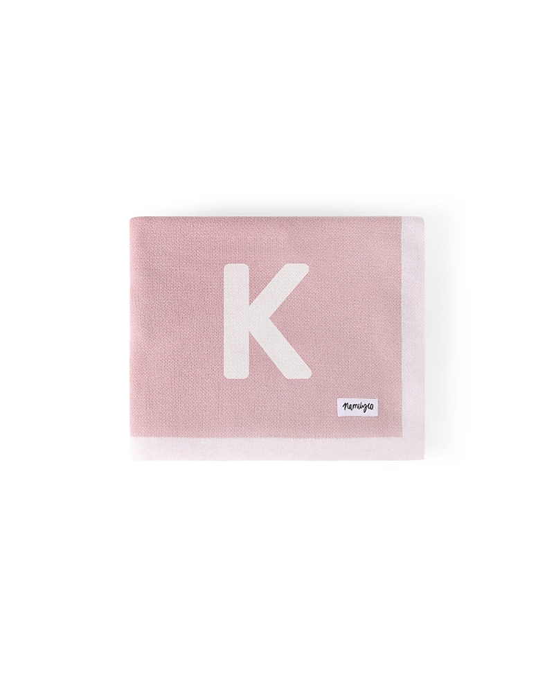 NAMELYCO UNISEX BALLET PINK MULTI LETTER BLANKET - BABY, LITTLE KID