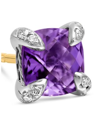 Ch&acirc;telaine&reg; Stud Earrings with Gemstones and Diamonds